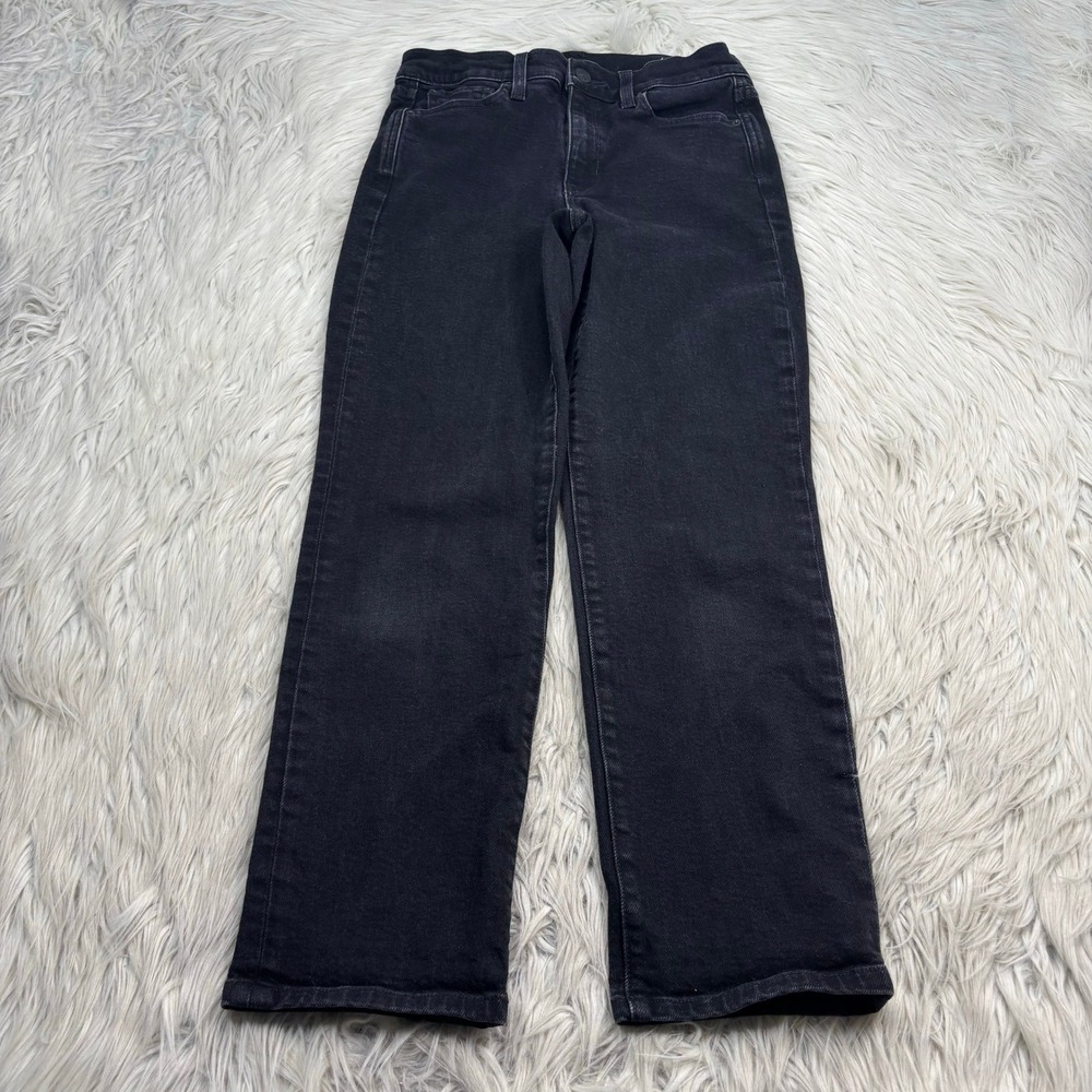 AYR Women's 26 Black Wash The Frenchie Ankle Cropped Straight Jeans Classic